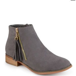 Suede Tassle Zipper Bootie